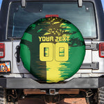 Personalized Senegal Football Lion Spare Tire Cover Fierce Roaring Lion Soccer Art With Senegal Flag