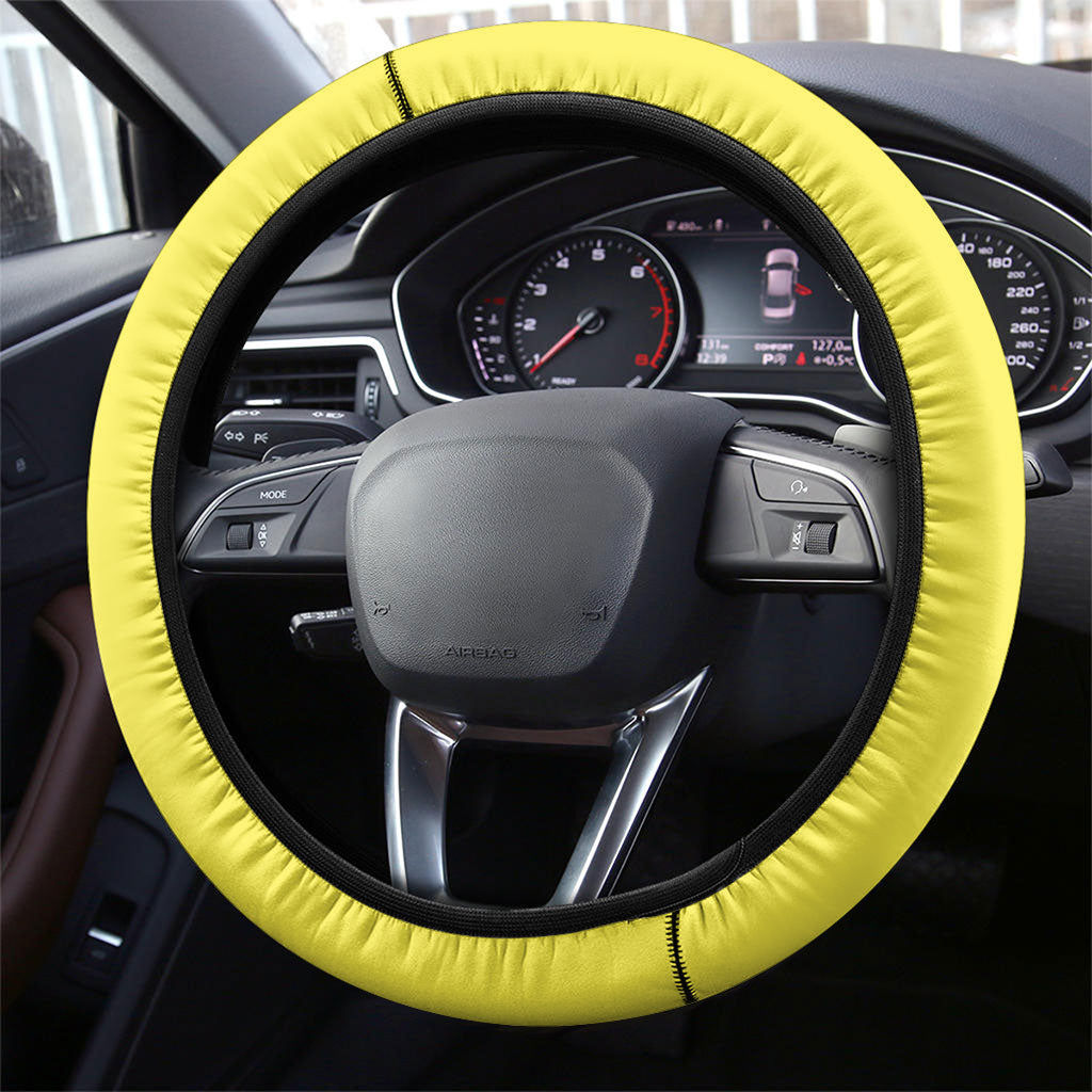 Senegal Football Lion Steering Wheel Cover Fierce Roaring Lion Soccer Art With Senegal Flag