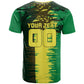Personalized Senegal Football Lion T shirt Fierce Roaring Lion Soccer Art With Senegal Flag