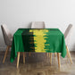 Personalized Senegal Football Lion Tablecloth Fierce Roaring Lion Soccer Art With Senegal Flag