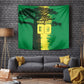 Personalized Senegal Football Lion Tapestry Fierce Roaring Lion Soccer Art With Senegal Flag