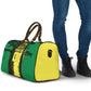 Personalized Senegal Football Lion Travel Bag Fierce Roaring Lion Soccer Art With Senegal Flag