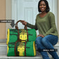 Personalized Senegal Football Lion Travel Bag Fierce Roaring Lion Soccer Art With Senegal Flag
