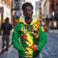 Personalized Senegal Football Lion Zip Hoodie Fierce Roaring Lion Soccer Art With Senegal Flag