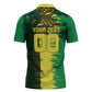 Personalized Senegal Football Lion Zipper Polo Shirt Fierce Roaring Lion Soccer Art With Senegal Flag