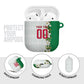 Personalized Algeria Football Desert Fox AirPods Case Desert Fox Mascot Soccer Art With Floral Jasmine And Flag