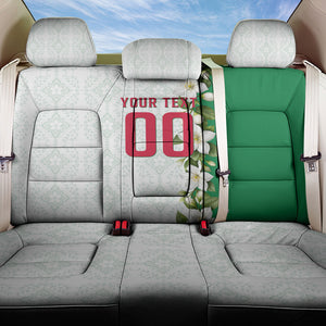 Personalized Algeria Football Desert Fox Back Car Seat Cover Desert Fox Mascot Soccer Art With Floral Jasmine And Flag