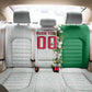 Personalized Algeria Football Desert Fox Back Car Seat Cover Desert Fox Mascot Soccer Art With Floral Jasmine And Flag