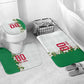 Personalized Algeria Football Desert Fox Bathroom Set Desert Fox Mascot Soccer Art With Floral Jasmine And Flag