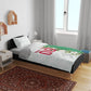 Personalized Algeria Football Desert Fox Bedding Set Desert Fox Mascot Soccer Art With Floral Jasmine And Flag