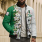 Personalized Algeria Football Desert Fox Bomber Puffer Jacket Desert Fox Mascot Soccer Art With Floral Jasmine And Flag