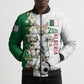 Personalized Algeria Football Desert Fox Bomber Puffer Jacket Desert Fox Mascot Soccer Art With Floral Jasmine And Flag