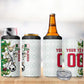 Personalized Algeria Football Desert Fox 4 in 1 Can Cooler Tumbler Desert Fox Mascot Soccer Art With Floral Jasmine And Flag