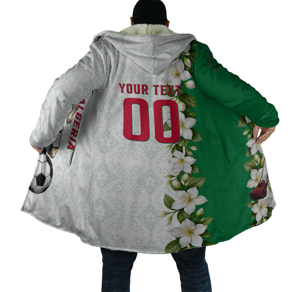 Personalized Algeria Football Desert Fox Cloak Desert Fox Mascot Soccer Art With Floral Jasmine And Flag
