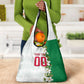 Personalized Algeria Football Desert Fox Grocery Bag Desert Fox Mascot Soccer Art With Floral Jasmine And Flag