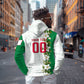 Personalized Algeria Football Desert Fox Hoodie Desert Fox Mascot Soccer Art With Floral Jasmine And Flag