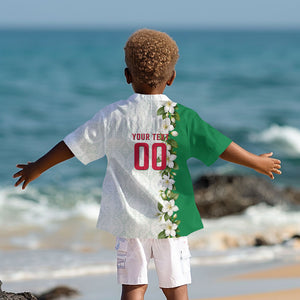 Personalized Algeria Football Desert Fox Kid Hawaiian Shirt Desert Fox Mascot Soccer Art With Floral Jasmine And Flag