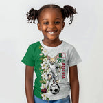 Personalized Algeria Football Desert Fox Kid T shirt Desert Fox Mascot Soccer Art With Floral Jasmine And Flag