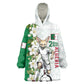 Personalized Algeria Football Desert Fox Kid Wearable Blanket Hoodie Desert Fox Mascot Soccer Art With Floral Jasmine And Flag