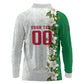 Personalized Algeria Football Desert Fox Long Sleeve Polo Shirt Desert Fox Mascot Soccer Art With Floral Jasmine And Flag