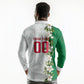 Personalized Algeria Football Desert Fox Long Sleeve Polo Shirt Desert Fox Mascot Soccer Art With Floral Jasmine And Flag