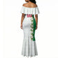 Personalized Algeria Football Desert Fox Mermaid Dress Desert Fox Mascot Soccer Art With Floral Jasmine And Flag