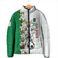 Personalized Algeria Football Desert Fox Padded Jacket Desert Fox Mascot Soccer Art With Floral Jasmine And Flag