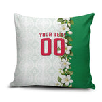 Personalized Algeria Football Desert Fox Pillow Cover Desert Fox Mascot Soccer Art With Floral Jasmine And Flag