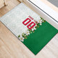 Personalized Algeria Football Desert Fox Rubber Doormat Desert Fox Mascot Soccer Art With Floral Jasmine And Flag