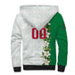 Personalized Algeria Football Desert Fox Sherpa Hoodie Desert Fox Mascot Soccer Art With Floral Jasmine And Flag