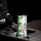 Personalized Algeria Football Desert Fox Skinny Tumbler Desert Fox Mascot Soccer Art With Floral Jasmine And Flag