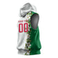 Personalized Algeria Football Desert Fox Sleeveless Hoodie Desert Fox Mascot Soccer Art With Floral Jasmine And Flag
