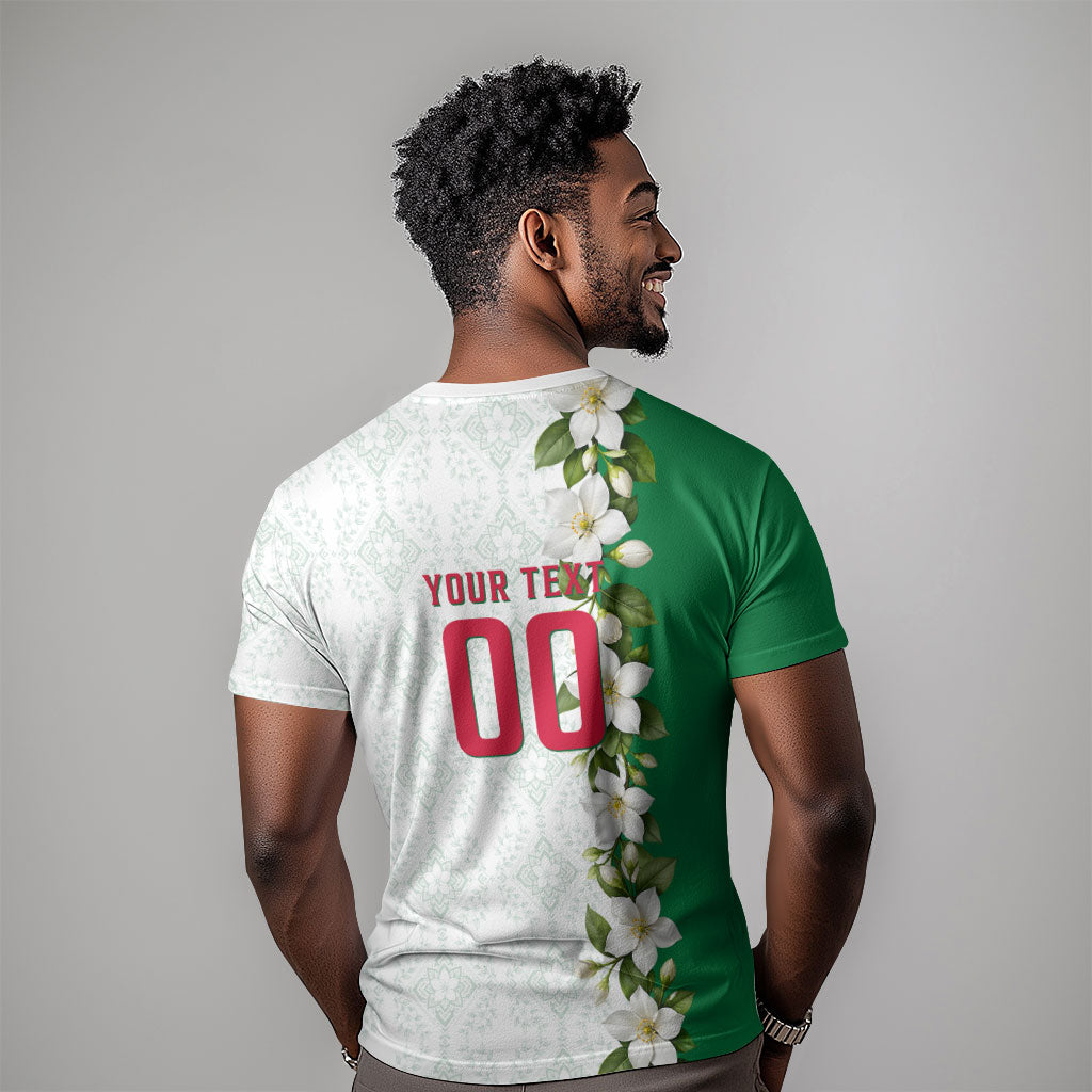 Personalized Algeria Football Desert Fox T shirt Desert Fox Mascot Soccer Art With Floral Jasmine And Flag