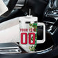 Personalized Algeria Football Desert Fox Tumbler With Handle Desert Fox Mascot Soccer Art With Floral Jasmine And Flag