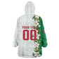 Personalized Algeria Football Desert Fox Wearable Blanket Hoodie Desert Fox Mascot Soccer Art With Floral Jasmine And Flag