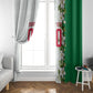 Personalized Algeria Football Desert Fox Window Curtain Desert Fox Mascot Soccer Art With Floral Jasmine And Flag