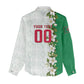 Personalized Algeria Football Desert Fox Women Casual Shirt Desert Fox Mascot Soccer Art With Floral Jasmine And Flag
