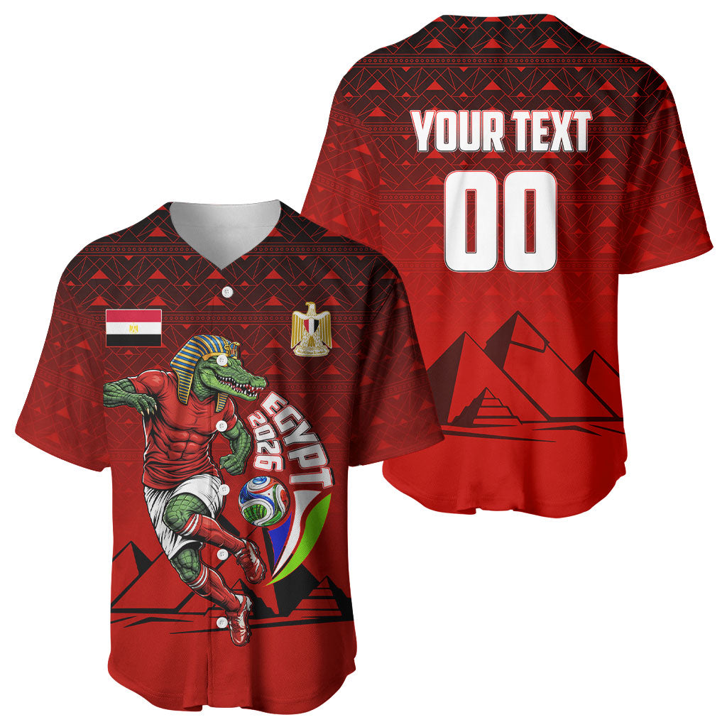 Personalized Egypt Soccer Crocodile Mascot Baseball Jersey Egyptian Pyramid Football Cultural Graphic Art