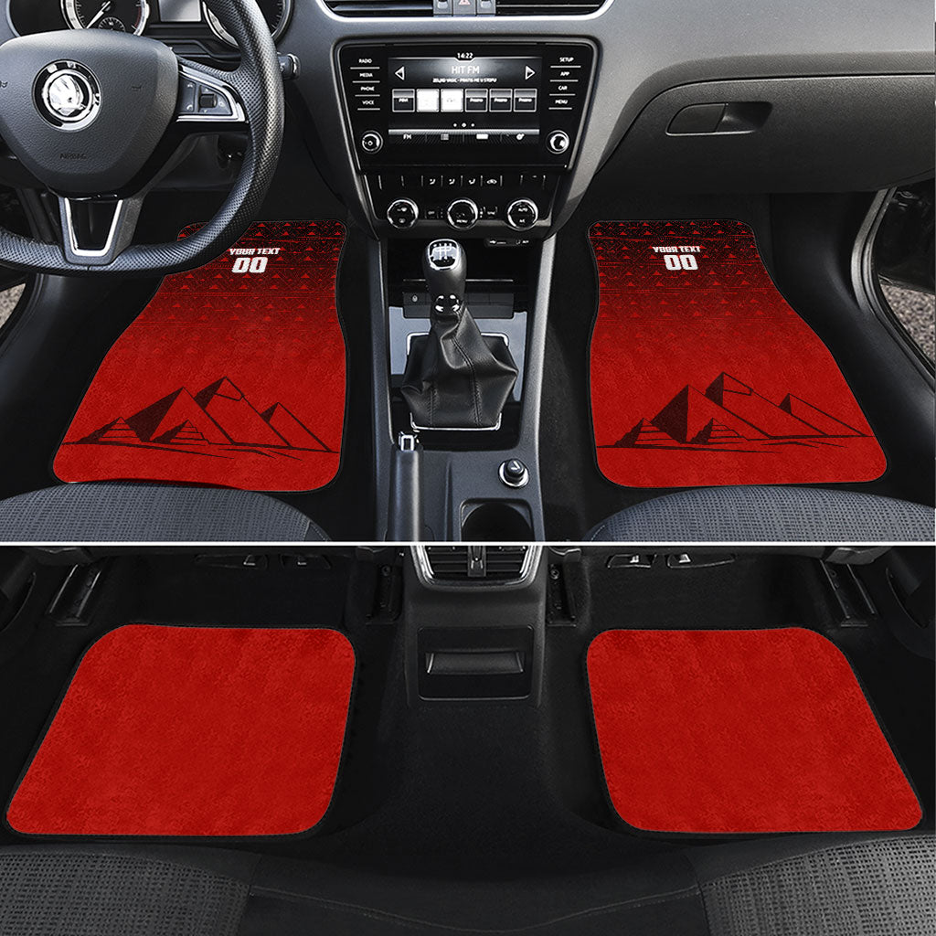 Personalized Egypt Soccer Crocodile Mascot Car Mats Egyptian Pyramid Football Cultural Graphic Art