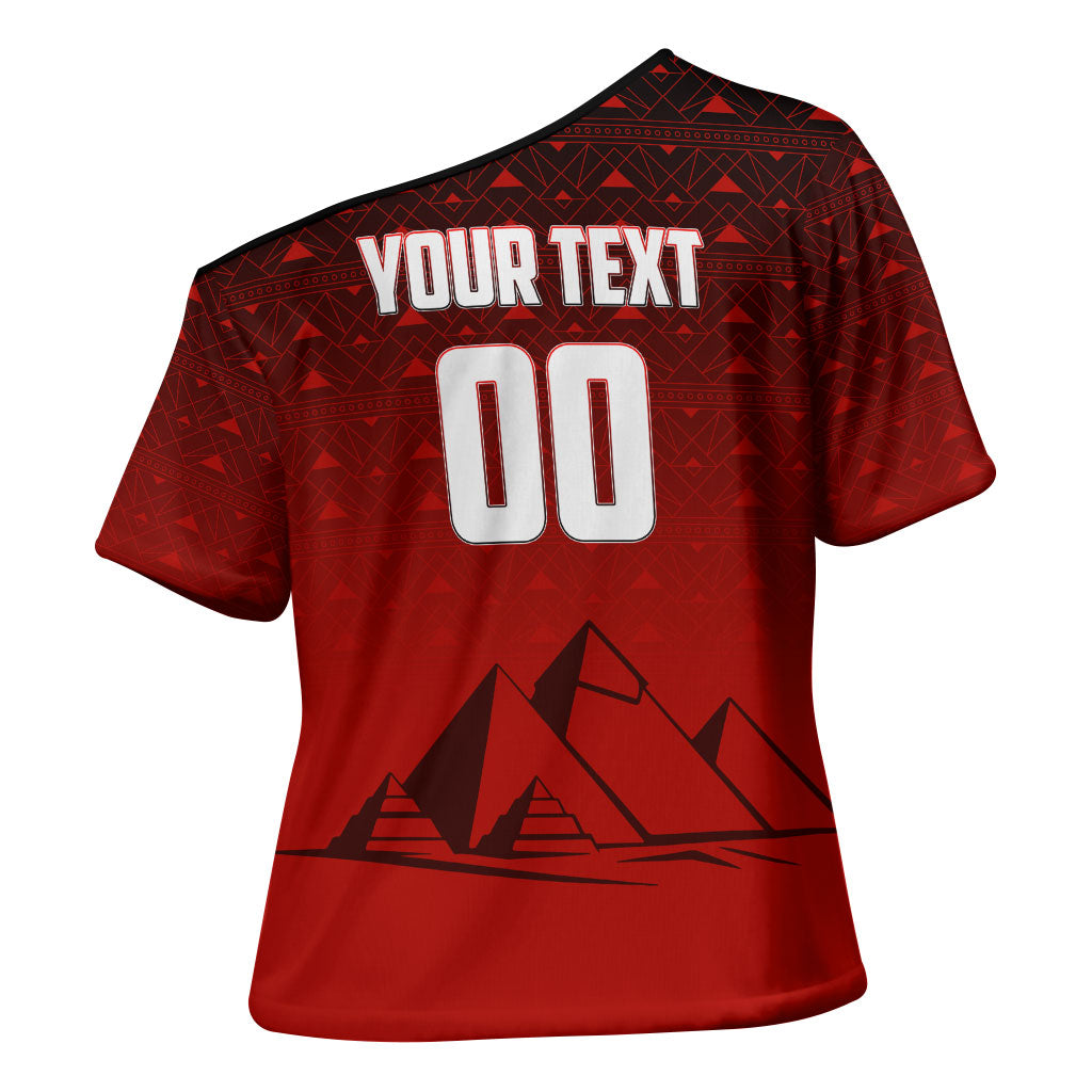 Personalized Egypt Soccer Crocodile Mascot Cross Shoulder Shirt Egyptian Pyramid Football Cultural Graphic Art