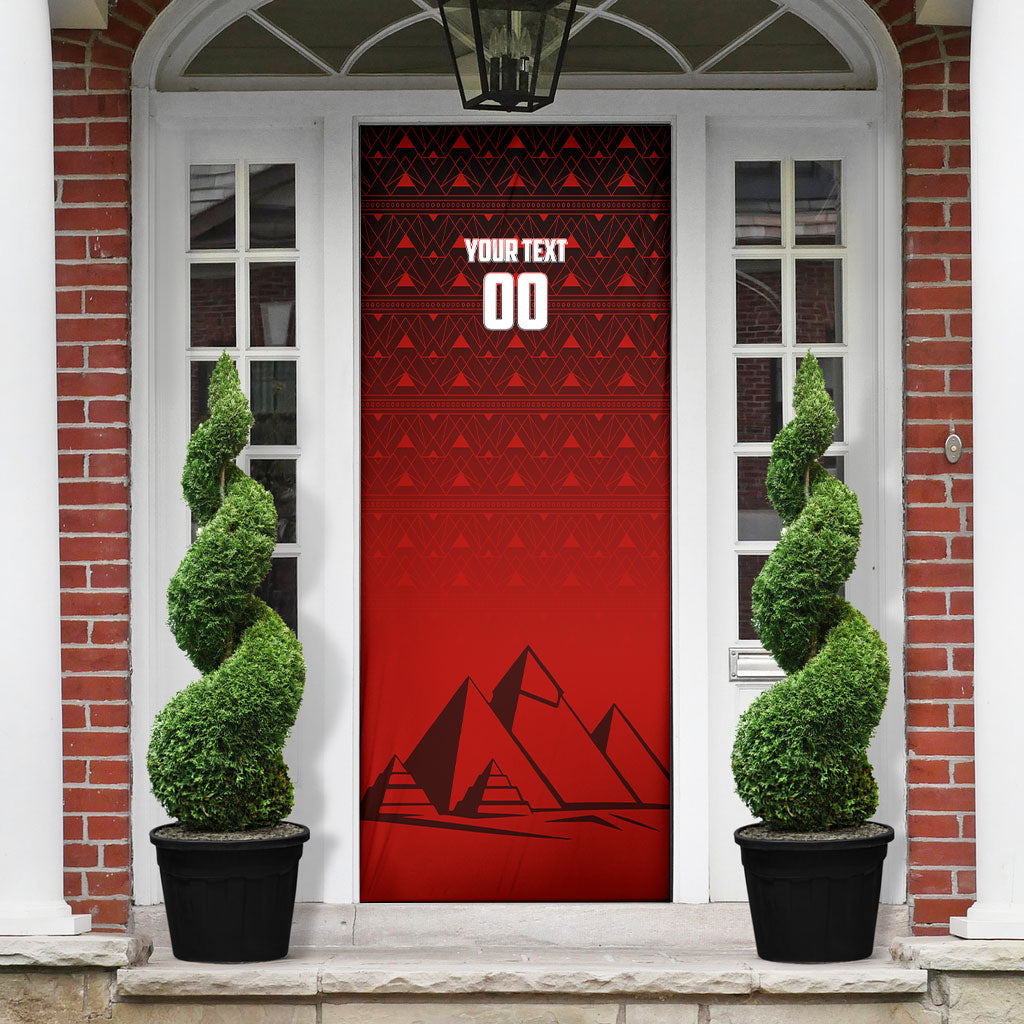 Personalized Egypt Soccer Crocodile Mascot Door Cover Egyptian Pyramid Football Cultural Graphic Art