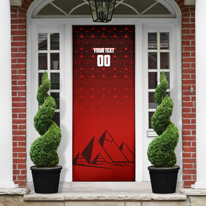 Personalized Egypt Soccer Crocodile Mascot Door Cover Egyptian Pyramid Football Cultural Graphic Art