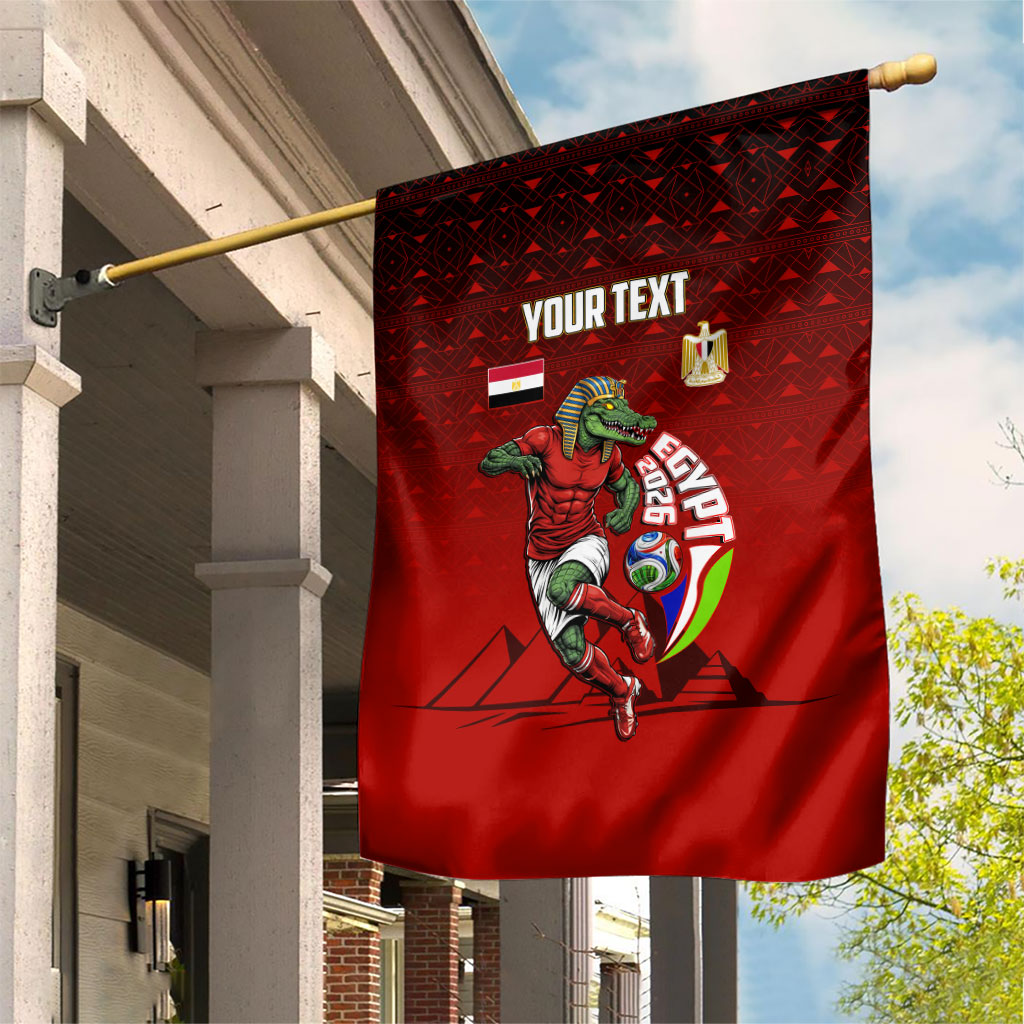 Personalized Egypt Soccer Crocodile Mascot Garden Flag Egyptian Pyramid Football Cultural Graphic Art