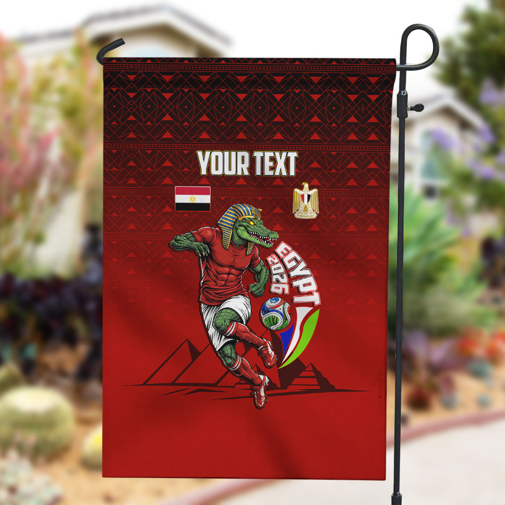 Personalized Egypt Soccer Crocodile Mascot Garden Flag Egyptian Pyramid Football Cultural Graphic Art