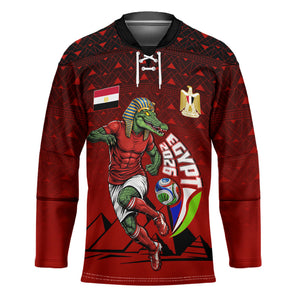 Personalized Egypt Soccer Crocodile Mascot Hockey Jersey Egyptian Pyramid Football Cultural Graphic Art