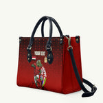 Personalized Egypt Soccer Crocodile Mascot Leather Bag Egyptian Pyramid Football Cultural Graphic Art