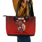 Personalized Egypt Soccer Crocodile Mascot Leather Tote Bag Egyptian Pyramid Football Cultural Graphic Art