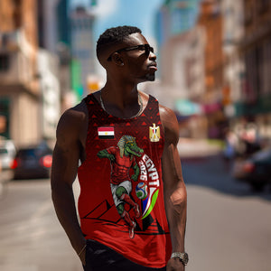Personalized Egypt Soccer Crocodile Mascot Men Tank Top Egyptian Pyramid Football Cultural Graphic Art