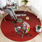 Personalized Egypt Soccer Crocodile Mascot Round Carpet Egyptian Pyramid Football Cultural Graphic Art