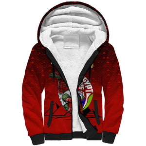 Personalized Egypt Soccer Crocodile Mascot Sherpa Hoodie Egyptian Pyramid Football Cultural Graphic Art